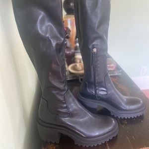 Black Knee High Zara Boots